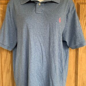 💚3/$25Polo by Ralph Lauren Heather Blue Polo Shirt size large